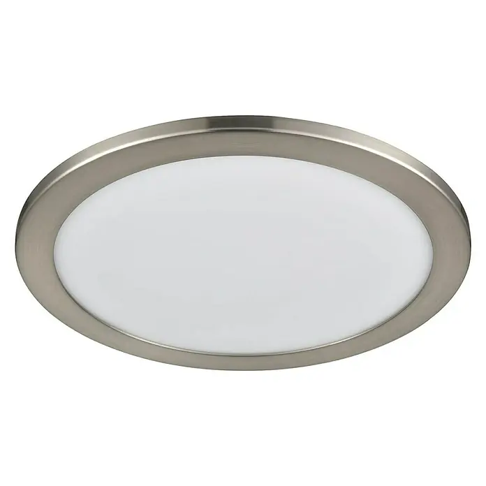 Tween Light LED-Panel Giro - 35 W, Silber, Weiß, Warmweiß, Durchmesser: 40 cm - Runde Deckenleuchte mit gebürstetem Nickelrahmen und weißem Lampenschirm für eine helle und moderne Beleuchtung.