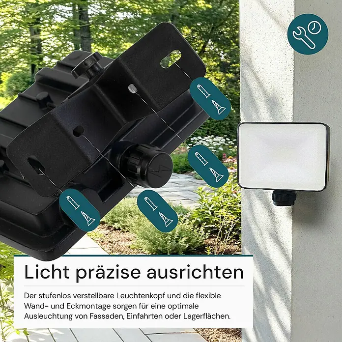 Luxula LED-Strahler - 10 W, 1.200 lm, L x B x H: 124 x 62 x 107 mm, IP65