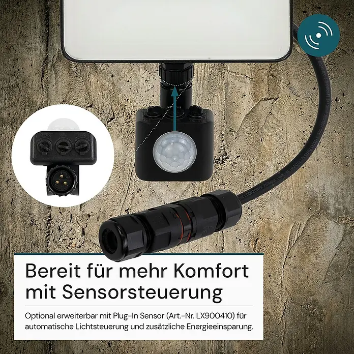 Luxula LED-Strahler - 10 W, 1.200 lm, L x B x H: 124 x 62 x 107 mm, IP65