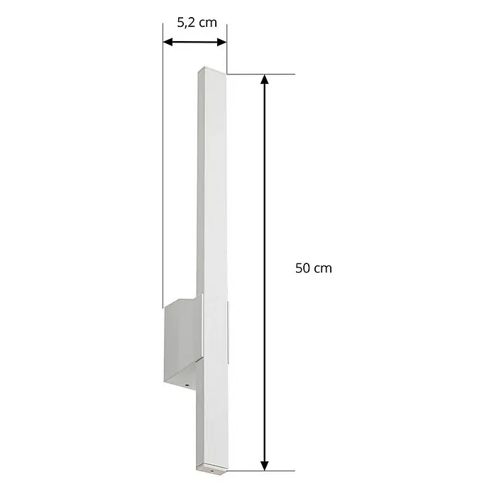 Lindby Außenwandleuchte Sakari - 6,6 x 5,2 x 50 cm, weiß / opal, weiß / opal, IP54