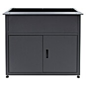 Plats Hochbeet mit Unterschrank (106 x 56 x 85 cm, Metall, Anthrazit) | BAUHAUS