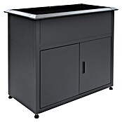 Plats Hochbeet mit Unterschrank (106 x 56 x 85 cm, Metall, Anthrazit) | BAUHAUS