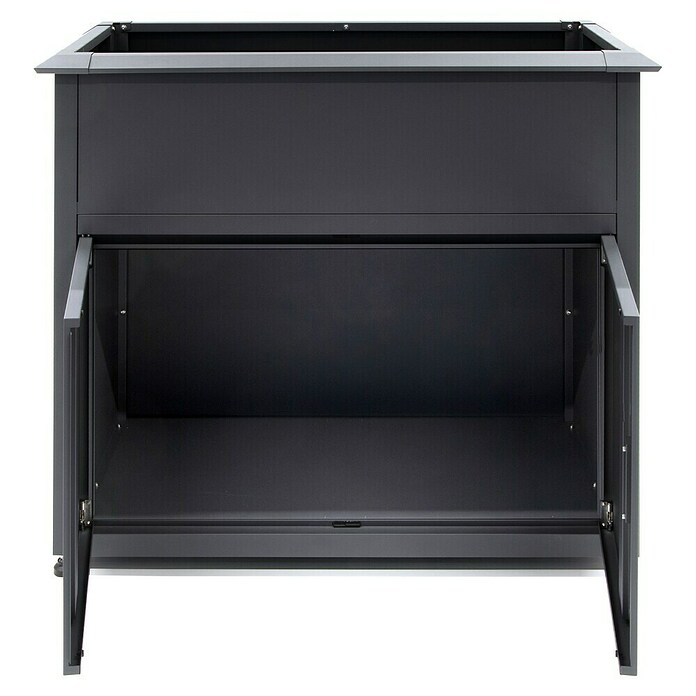 Plats Hochbeet mit Unterschrank (106 x 56 x 85 cm, Metall, Anthrazit) | BAUHAUS