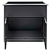 Plats Hochbeet mit Unterschrank (106 x 56 x 85 cm, Metall, Anthrazit) | BAUHAUS