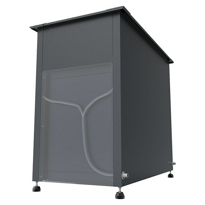 Plats Hochbeet mit Unterschrank (106 x 56 x 85 cm, Metall, Anthrazit) | BAUHAUS