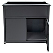 Plats Hochbeet mit Unterschrank (106 x 56 x 85 cm, Metall, Anthrazit) | BAUHAUS