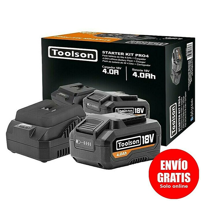 Toolson Batería y cargador Starter Kit PRO (18 V, 4 Ah) | BAUHAUS