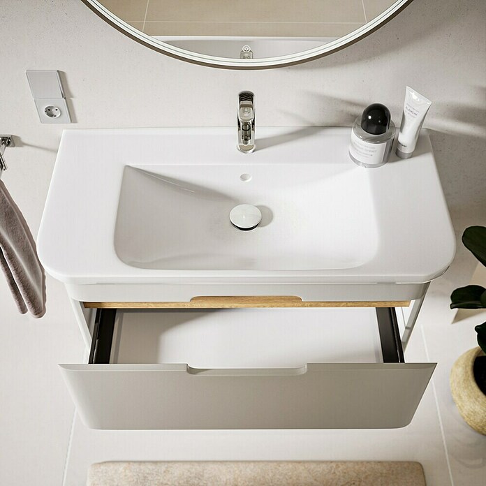 VitrA Sento Badmöbel-Set Sento (98 cm, Weiß, Griffmulde) | BAUHAUS