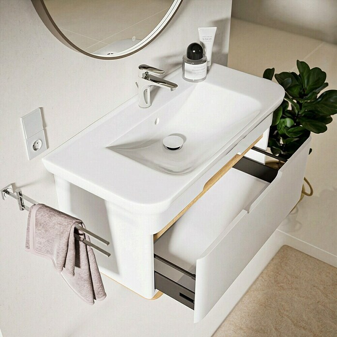 VitrA Sento Badmöbel-Set Sento (98 cm, Weiß, Griffmulde) | BAUHAUS