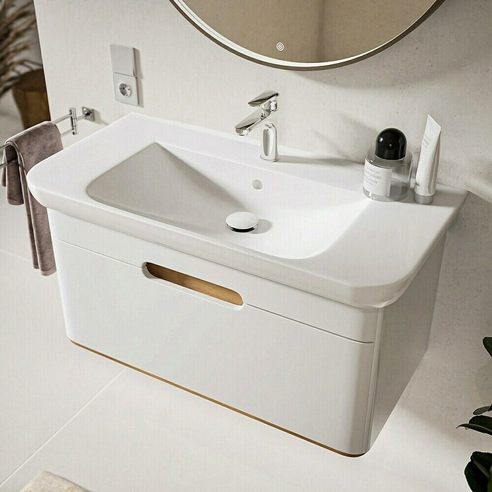 VitrA Sento Badmöbel-Set Sento (98 cm, Weiß, Griffmulde) | BAUHAUS
