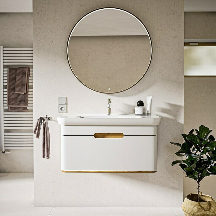 VitrA Sento Badmöbel-Set Sento (98 cm, Weiß, Griffmulde) | BAUHAUS