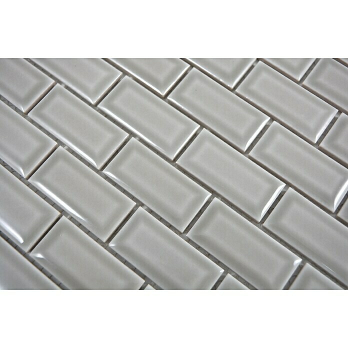 Mozaik pločica Brick Bond Diamond CBC 102  (30 x 30 cm, Sive boje, Sjaj) | BAUHAUS