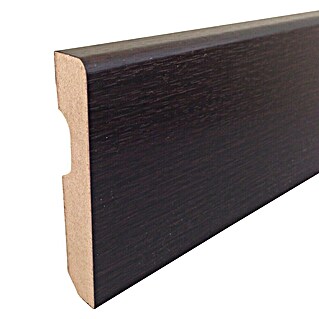 Rufete Rodapié de melamina (224 cm x 14 mm x 80 mm, MDF, Wengué)