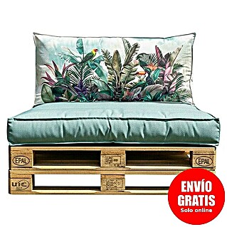 Set cojines para palet Selva (120 x 80 x 16 cm, Multicolor, 50% algodón 50% poliéster, 2 ud.)