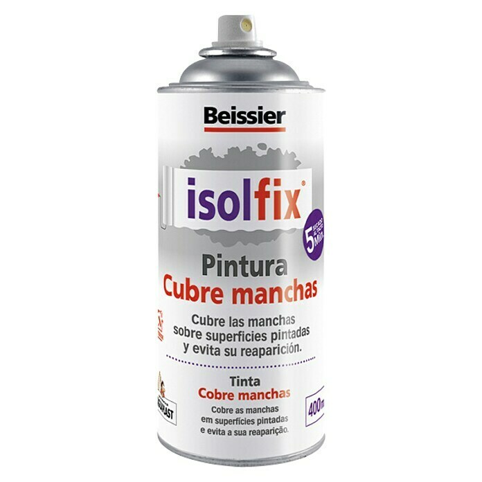 Beissier Spray Pintura esmalte Isolfix Plus (Blanco, 400 ml, Mate)
