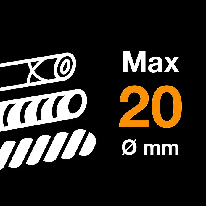 Fiskars Allzweckschere Elegance P45 - Länge: 218 mm - Symbol: Max. 20mm Durchmesser für diverse Kabel (glatt, gerippt, geflochten).