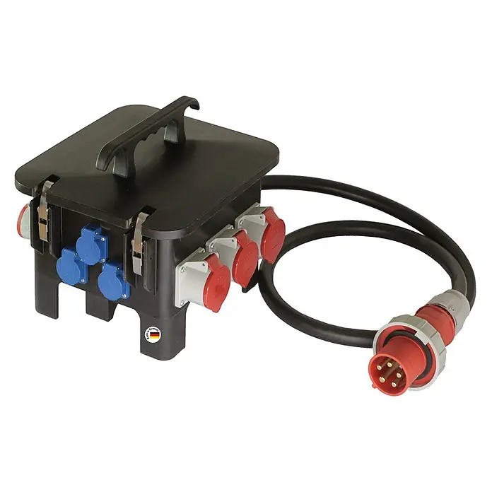 as-schwabe Baustromverteiler M6 400V - Anzahl CEE-Steckdosen: 6 Stk., Anzahl Steckdosen Schuko: 3 Stk., IP44