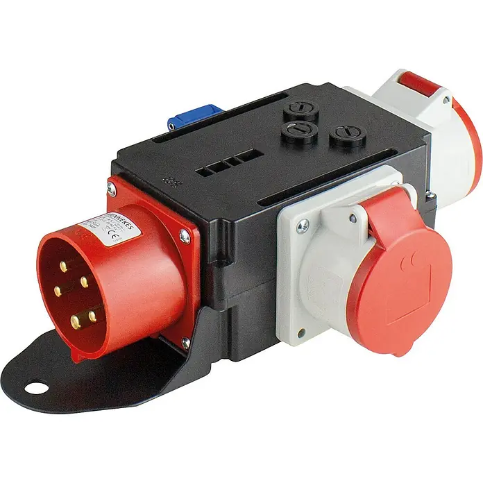 as-schwabe Baustromverteiler MIXO-Adapter RUHR - Anzahl CEE-Steckdosen: 2 Stk., Anzahl Steckdosen Schuko: 1 Stk., IP44