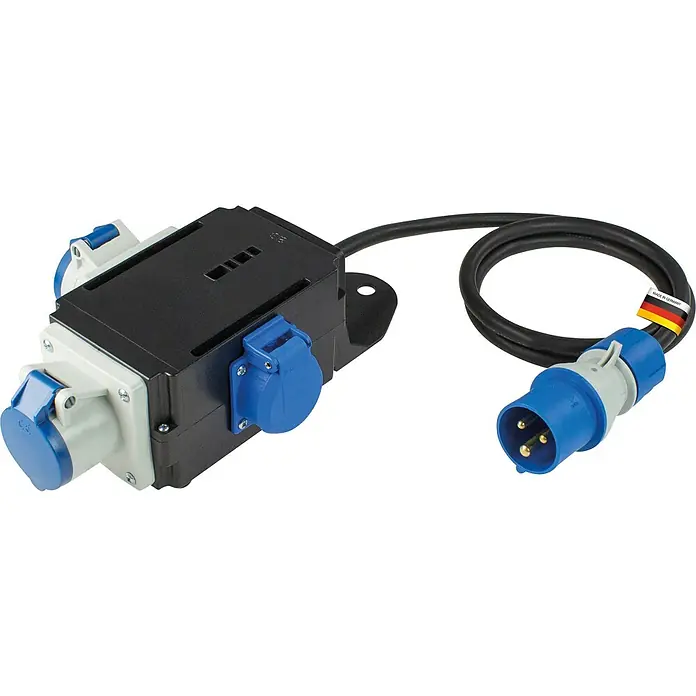 as-schwabe Baustromverteiler MIXO Stromverteiler EMS - Anzahl CEE-Steckdosen: 2 Stk., Anzahl Steckdosen Schuko: 1 Stk., IP44