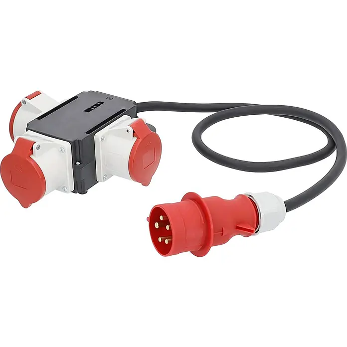 as-schwabe Baustromverteiler MIXO-Adapter ODER - Anzahl CEE-Steckdosen: 3 Stk., Anzahl Steckdosen Schuko: 0 Stk., IP44