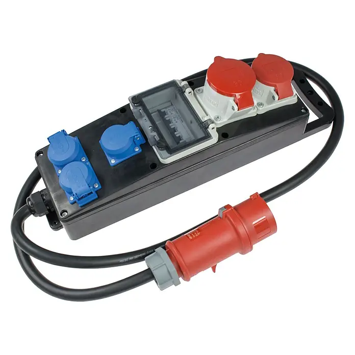 as-schwabe Baustromverteiler S11+ - Anzahl CEE-Steckdosen: 2 Stk., Anzahl Steckdosen Schuko: 3 Stk., IP44