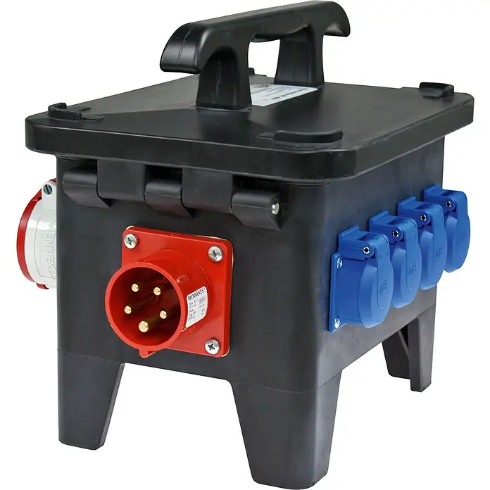 as-schwabe Baustromverteiler M1 400V - Anzahl CEE-Steckdosen: 2 Stk., Anzahl Steckdosen Schuko: 4 Stk., IP44