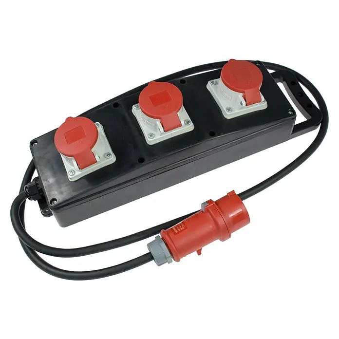 as-schwabe Baustromverteiler S6 - Anzahl CEE-Steckdosen: 3 Stk., Anzahl Steckdosen Schuko: 0 Stk., IP44