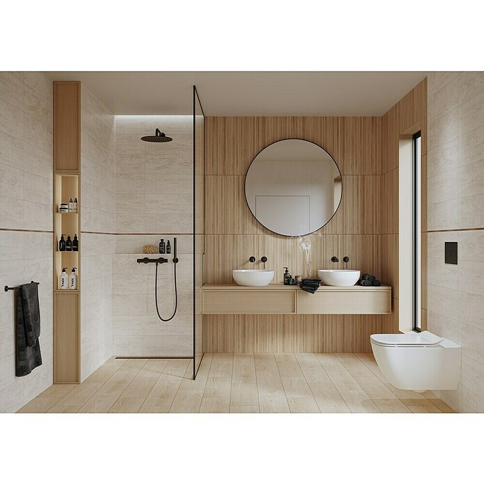 Cersanit Zidna pločica Silky Travertin  (60 x 20 cm, Krem) | BAUHAUS