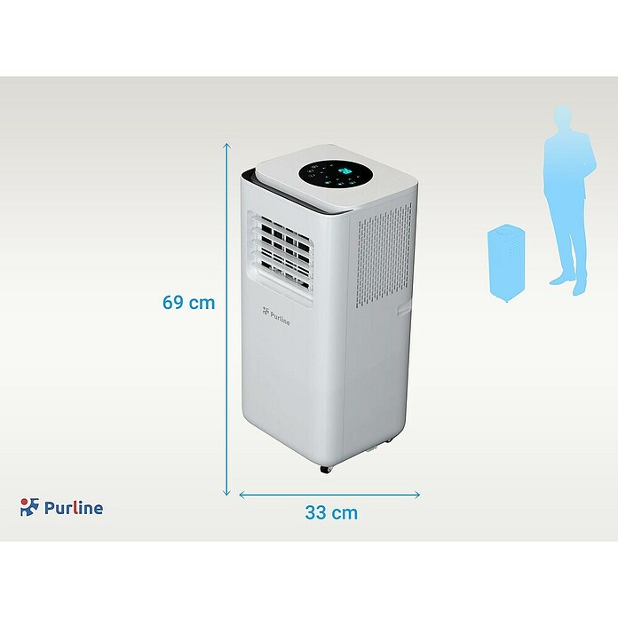 Purline Aire acondicionado portátil Cooly (2.640 W, Tamaño de la estancia: 20 m², Blanco) | BAUHAUS