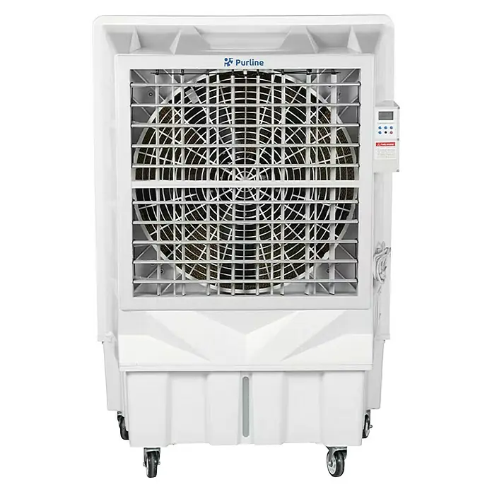 Purline Rafy Climatizador evaporativo 350 - 750 W, Potencia de aire: 22.000 m³/h, Blanco, Altura: 170 cm - Enfriador de aire Purline blanco con gran rejilla frontal, controles digitales y ruedas.