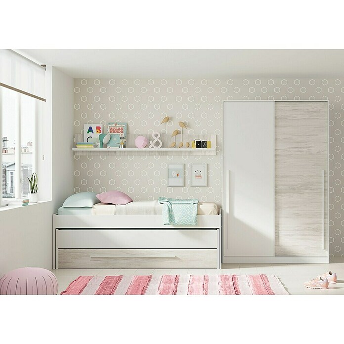 Armario de puertas correderas Indira (L x An x Al: 50 x 120 x 200 cm, Blanco Artik/Blanco Velho, Espesor: 15 mm) | BAUHAUS