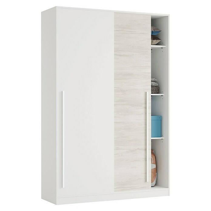 Armario de puertas correderas Indira (L x An x Al: 50 x 120 x 200 cm, Blanco Artik/Blanco Velho, Espesor: 15 mm) | BAUHAUS