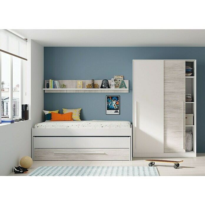 Armario de puertas correderas Indira (L x An x Al: 50 x 120 x 200 cm, Blanco Artik/Blanco Velho, Espesor: 15 mm) | BAUHAUS