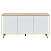 Conjunto mueble de salón Kikua Plus (Roble Canadian/Blanco Artik, 2 pzs.) | BAUHAUS