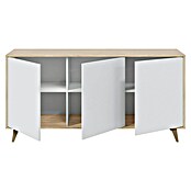 Conjunto mueble de salón Kikua Plus (Roble Canadian/Blanco Artik, 2 pzs.) | BAUHAUS
