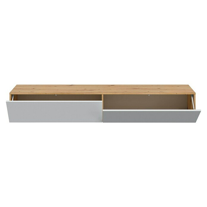 Mueble para TV Kaway (L x An x Al: 34,5 x 180 x 28 cm, Roble Nodi/Blanco Artik) | BAUHAUS