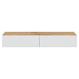 Mueble para TV Kaway (L x An x Al: 34,5 x 180 x 28 cm, Roble Nodi/Blanco Artik)