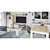 Conjunto mueble de salón Kikua Plus (Roble Canadian/Blanco Artik, 3 pzs.) | BAUHAUS