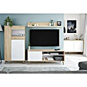 Vitrina Kikua Plus (L x An x Al: 33 x 77 x 142 cm, Roble Canadian/Blanco Artik) | BAUHAUS