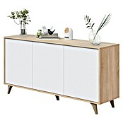 Conjunto mueble de salón Kikua Plus (Roble Canadian/Blanco Artik, 2 pzs.) | BAUHAUS