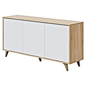 Conjunto mueble de salón Kikua Plus (Roble Canadian/Blanco Artik, 2 pzs.) | BAUHAUS