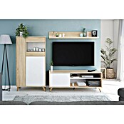 Conjunto mueble de salón Kikua Plus (Roble Canadian/Blanco Artik, 3 pzs.) | BAUHAUS