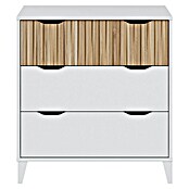 Cómoda Noite (L x An x Al: 40 x 70,5 x 76 cm, Blanco Artik/Natur, Número de cajones: 3 ud.) | BAUHAUS