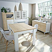 Vitrina Kikua Plus (L x An x Al: 33 x 77 x 142 cm, Roble Canadian/Blanco Artik) | BAUHAUS