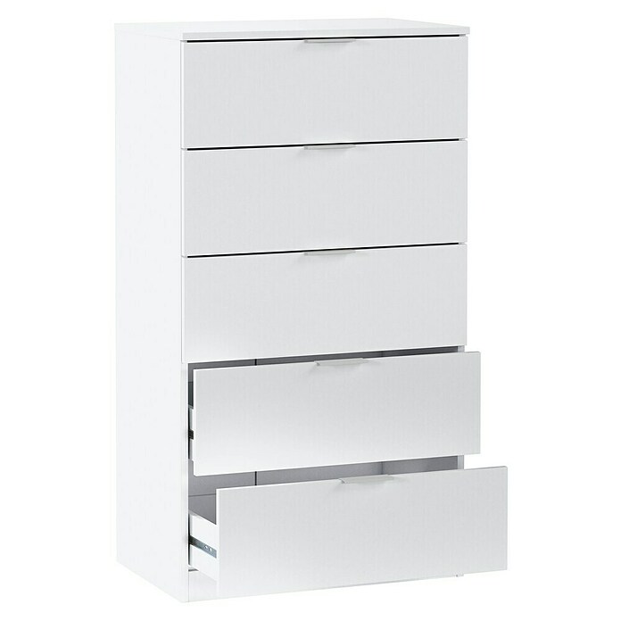 Cómoda 007845A (L x An x Al: 40 x 60 x 110 cm, Blanco Artik, Número de cajones: 5 ud.) | BAUHAUS
