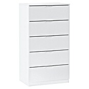 Cómoda 007845A (L x An x Al: 40 x 60 x 110 cm, Blanco Artik, Número de cajones: 5 ud.) | BAUHAUS