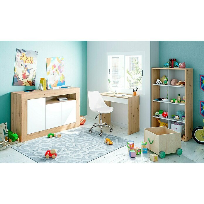 Conjunto de muebles Noa (Roble Nodi/Blanco Artik, 2 pzs.) | BAUHAUS
