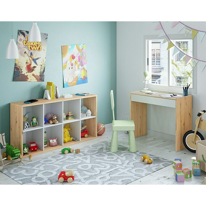 Conjunto de muebles Noa (Roble Nodi/Blanco Artik, 2 pzs.) | BAUHAUS