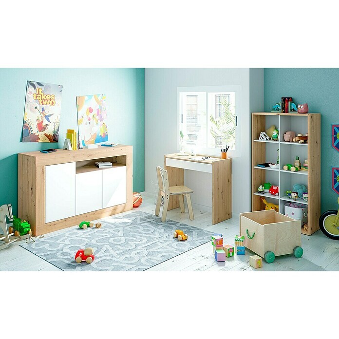 Conjunto de muebles Noa (Roble Nodi/Blanco Artik, 2 pzs.) | BAUHAUS
