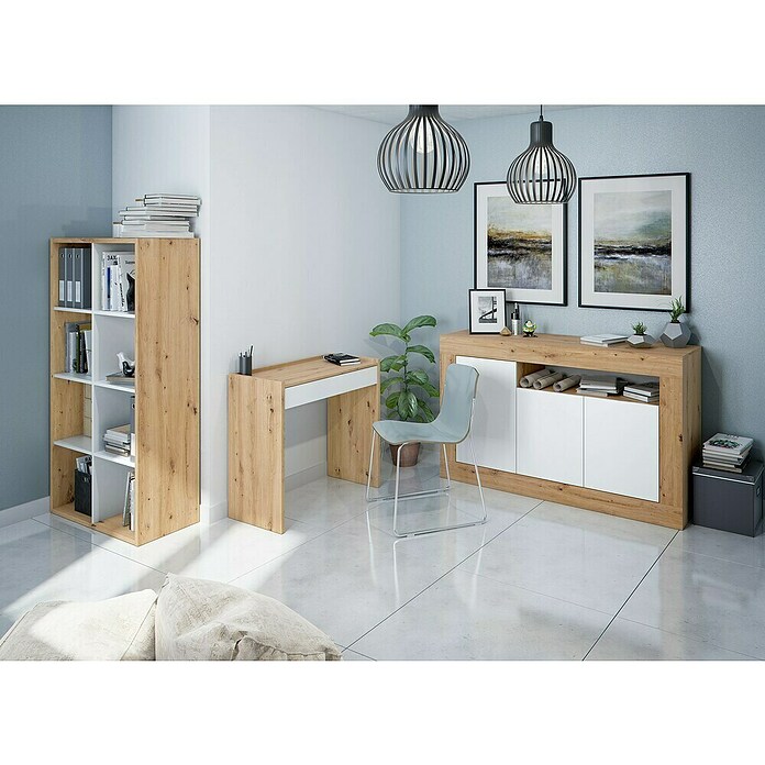Conjunto de muebles Noa (Roble Nodi/Blanco Artik, 2 pzs.) | BAUHAUS